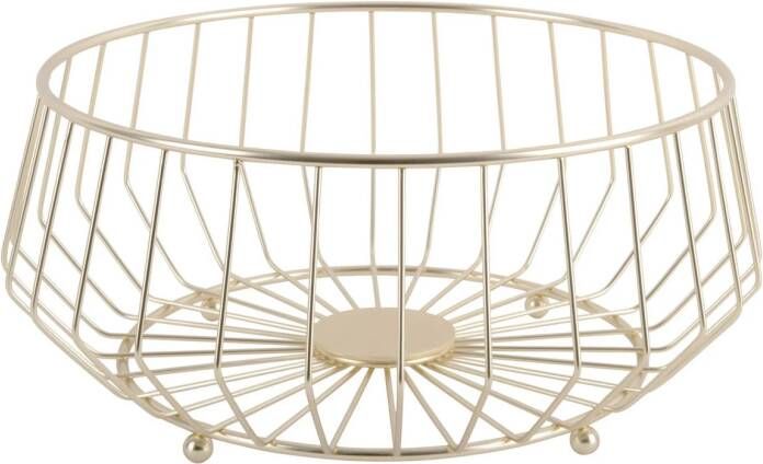 Present time Fruitmand Linea Kink Goud 30x14 5cm