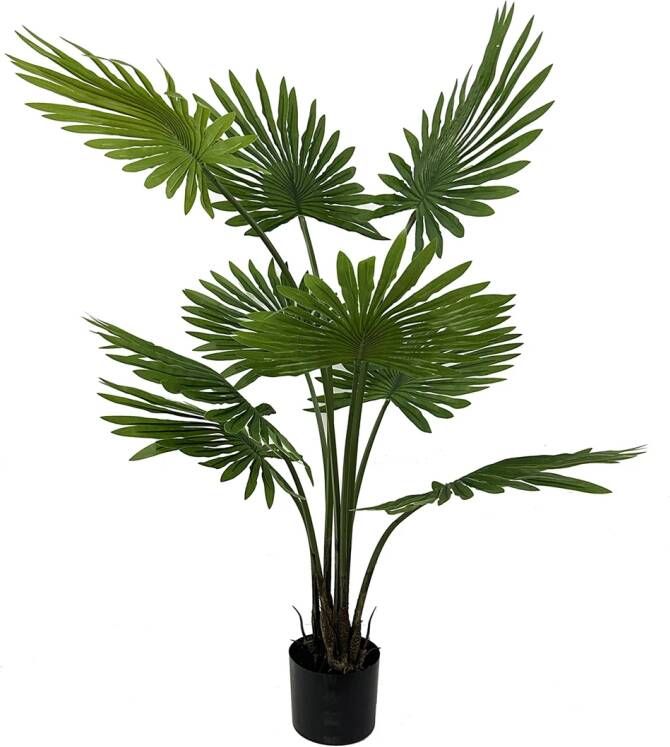 Present time Kunstplant Fan Palm Tree 108cm Groen