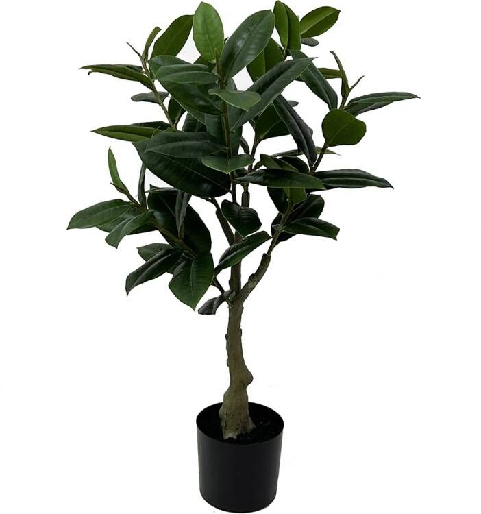 Present time Kunstplant Rubber Tree 69cm Groen - Foto 1