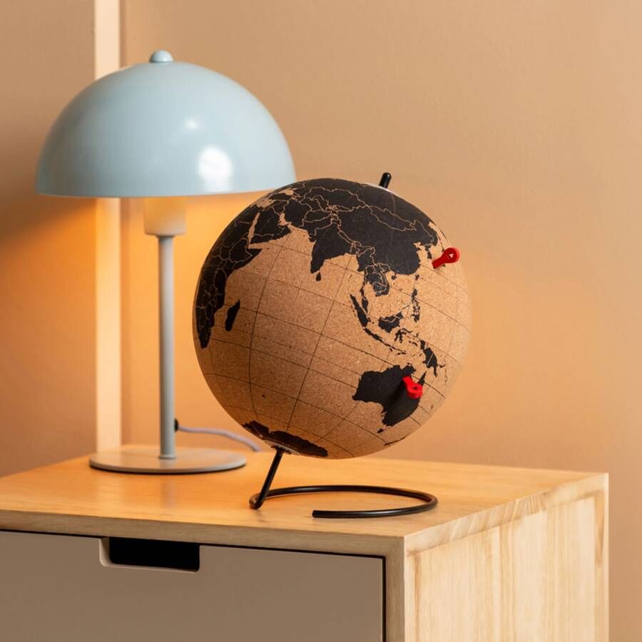 Present time Ornament World Globe Large Zwart Ø20cm