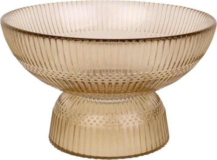 Present time Bowl Posh glass medium sand brown