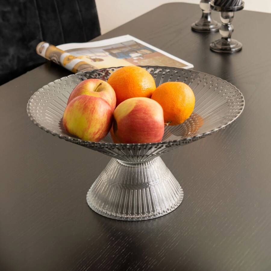 Present time Bowl Prance glass large black