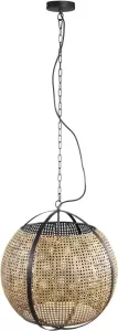 PTMD Bayu Ronde Hanglamp H55 x Ø50 cm Ijzer Zwart