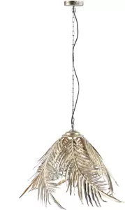 PTMD Lora Gold ijzeren hanglamp palmbladeren rond