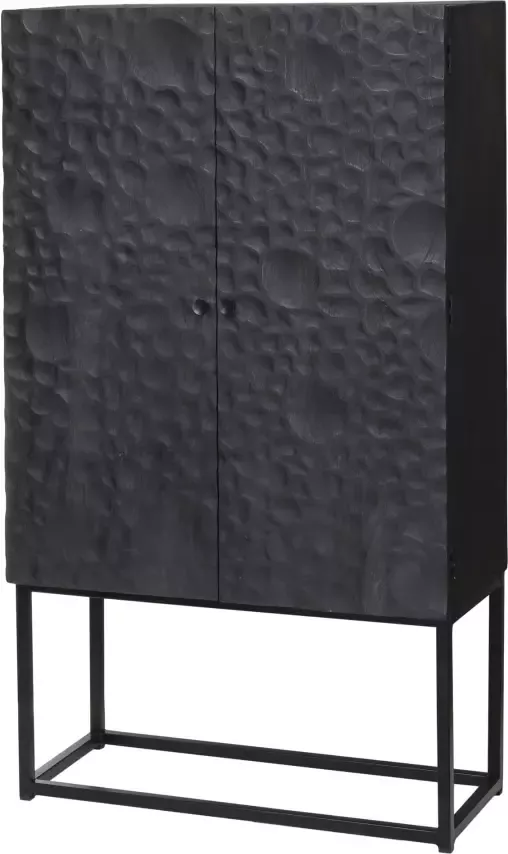 PTMD COLLECTION PTMD Laury Black mango wood sandblasted cabinet high - Foto 2