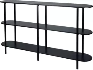 PTMD COLLECTION PTMD Sophisticated Sidetable 160 x 31 x 90 5 cm Metaal Zwart