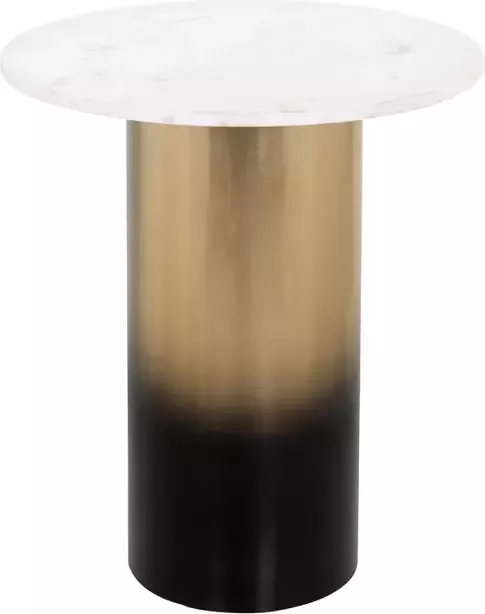 Richmond Interiors Richmond Bijzettafel Alfie Marmer 51cm Goud Rond