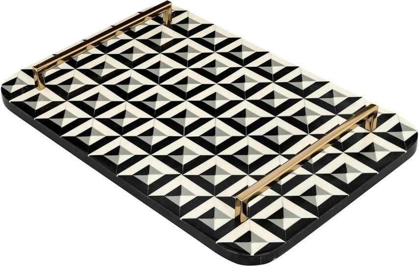 Richmond Interiors Richmond Dienblad Birte Resin 46 x 30cm Zwart