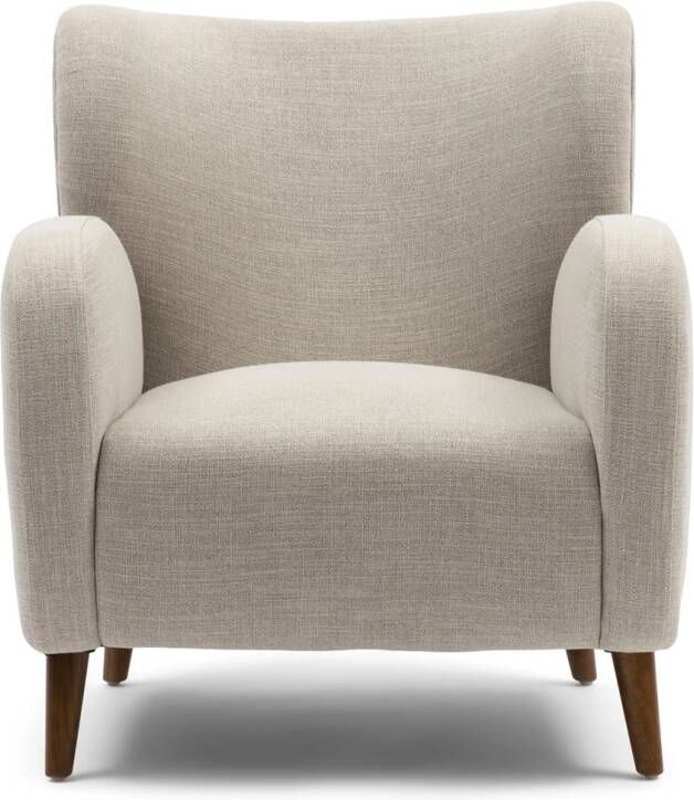 Riviera Maison Fauteuils met armleuning La Contessina Armchair Katoen Viscose Linnen Rubberhout Beige
