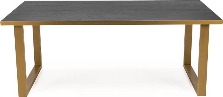 Stalux Eettafel Tafel Joop Duurzaam Design Ruime Tafel Eenvoudige Montage Zwart Eikenhout 180 cm