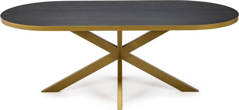 Stalux Eettafel Tafel Noud Duurzaam ontwerp Hoogwaardige kwaliteit Modern design Zwart Eikenhout 210 cm - Foto 2