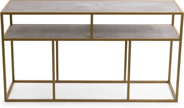 STALUX Side-table Teun 150cm goud beton - Foto 1