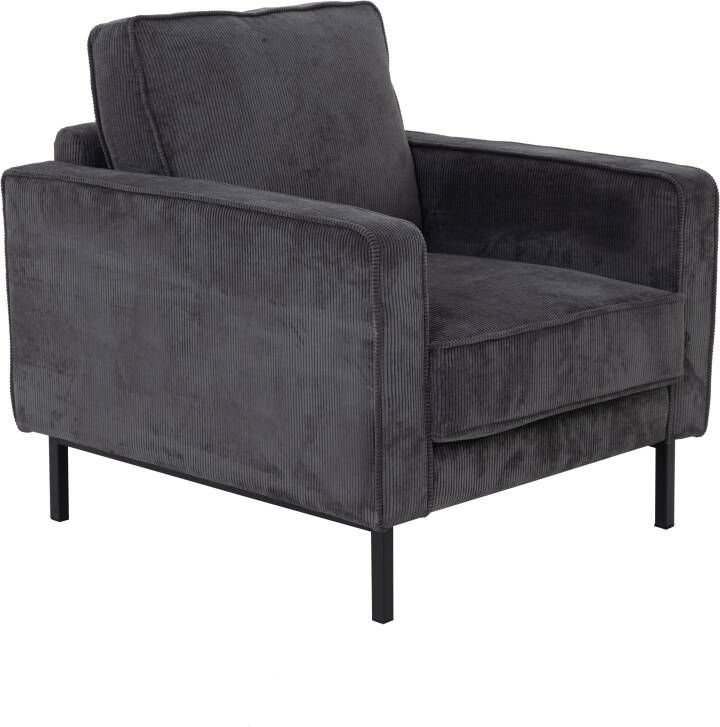 Tower Living Fauteuil Norwich Rib Donkergrijs