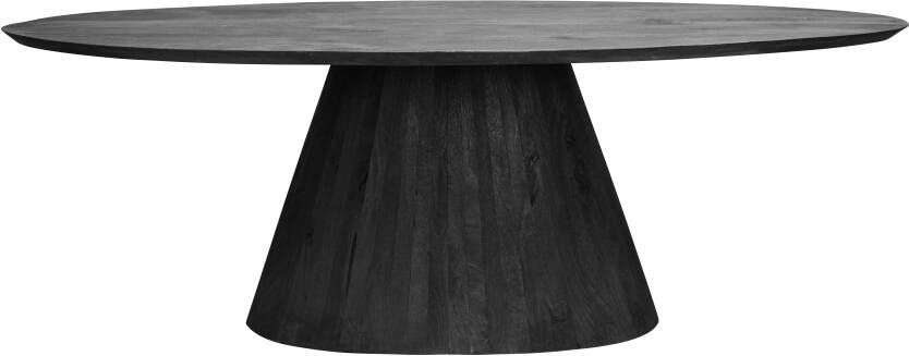 Tower Living Ovale Eettafel Premana Mangohout 220 x 120cm Zwart