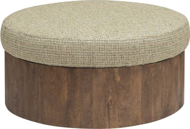 Tower Living Ronde Salontafel Ossana Mangohout en stof 80cm Groen