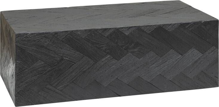 Tower Living Salontafel Ziano Visgraat Gerecycled hout 100 x 52cm Zwart