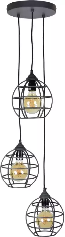 Stoer ingericht Urban Interiors Hanglamp Globe 3-Lichts Zwart - Foto 1