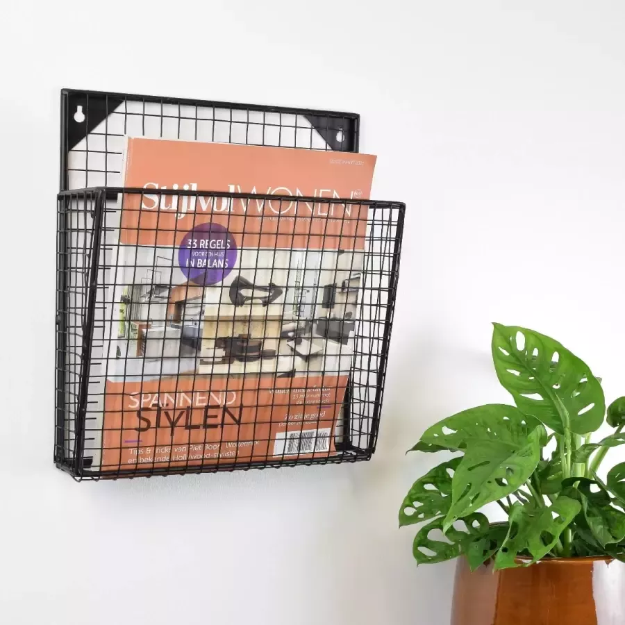 Loft42 Maggy Tijdschriftenrek Gaas Mat Zwart Metaal