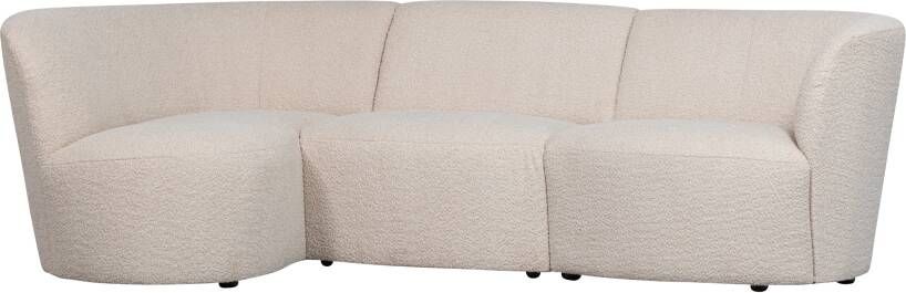 Woood Coco 3-Zits Ronding Links Bouclé Creme 70x230x138