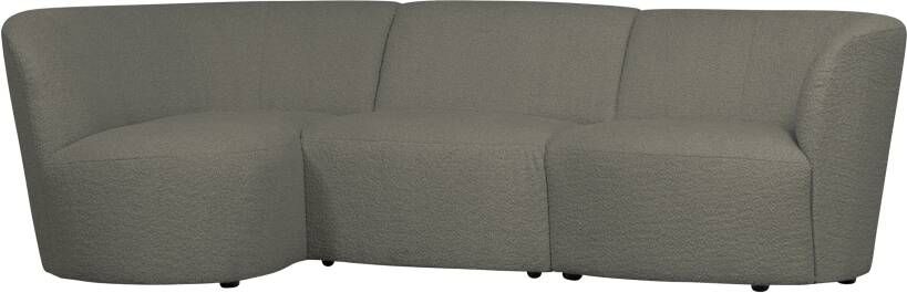 Woood Coco 3-Zits Ronding Links Bouclé Warm Groen 70x230x138