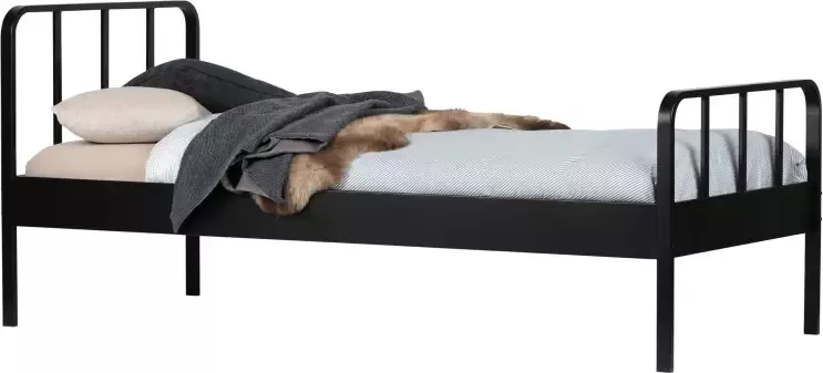 WOOOD Mees Bed Metaal Zwart 90x208x95 - Foto 4