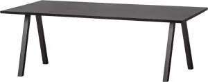 WOOOD Tablo Tafel met 2-stand Poot Eiken Metaal Zwart 75x160x90
