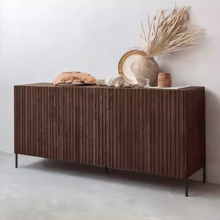 Trendhopper Dressoir Gravure korpus bruin en deuren bruin