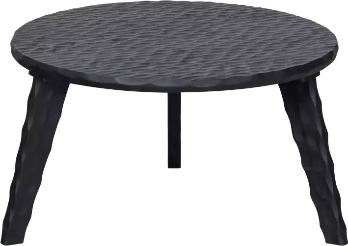 WOOOD Exclusive Ronde Bijzettafel Moises Mangohout 64cm Zwart