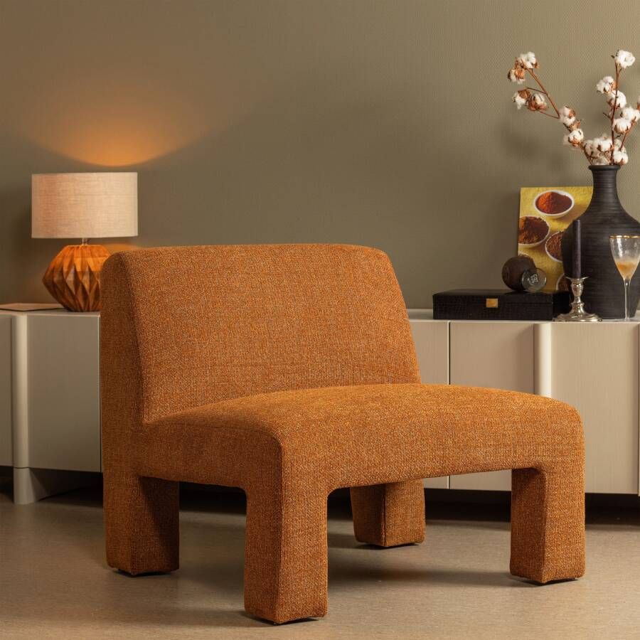 WOOOD Fauteuil Lavid Polyester Ginger 73x74x84 - Foto 1