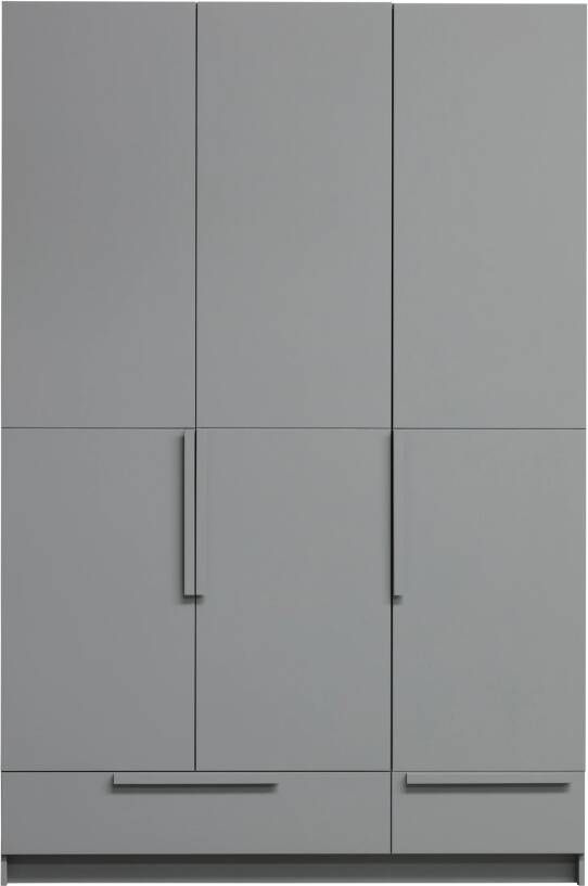 Woood Pure XL by kledingkast Split grijs 215x142x60 cm Leen Bakker