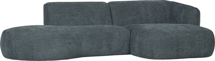 Woood Polly Chaise Longue Rechts PES Blauw|Groen 71x258x150