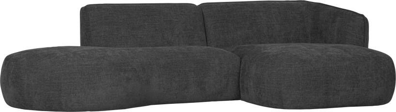 Woood Polly Chaise Longue Rechts Polyester Grijs 71x258x105|150