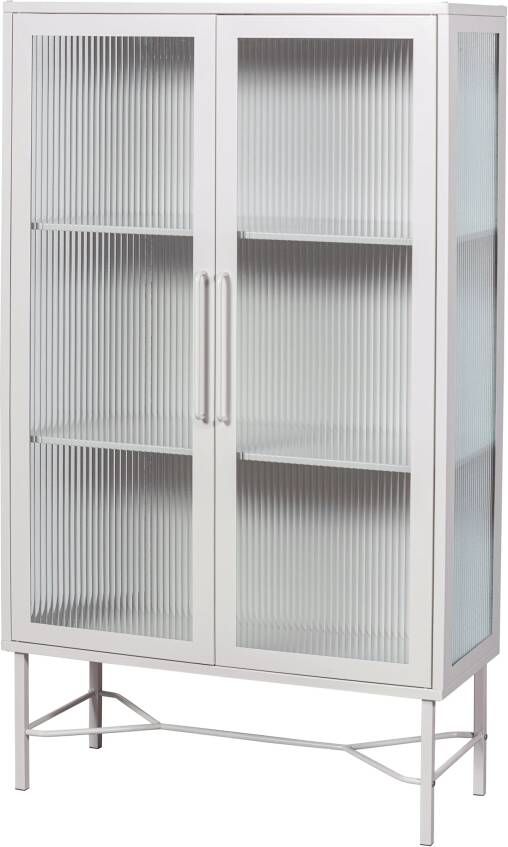 WOOOD Vitrinekast Zion Metaal Glas Zand 150x85x35