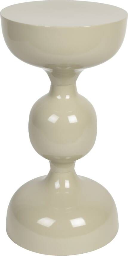 Housecraft living Feliz Lifestyle Lars Bijzettafel Rond Metaal 31x 31 cm Ivoor Wit - Foto 2