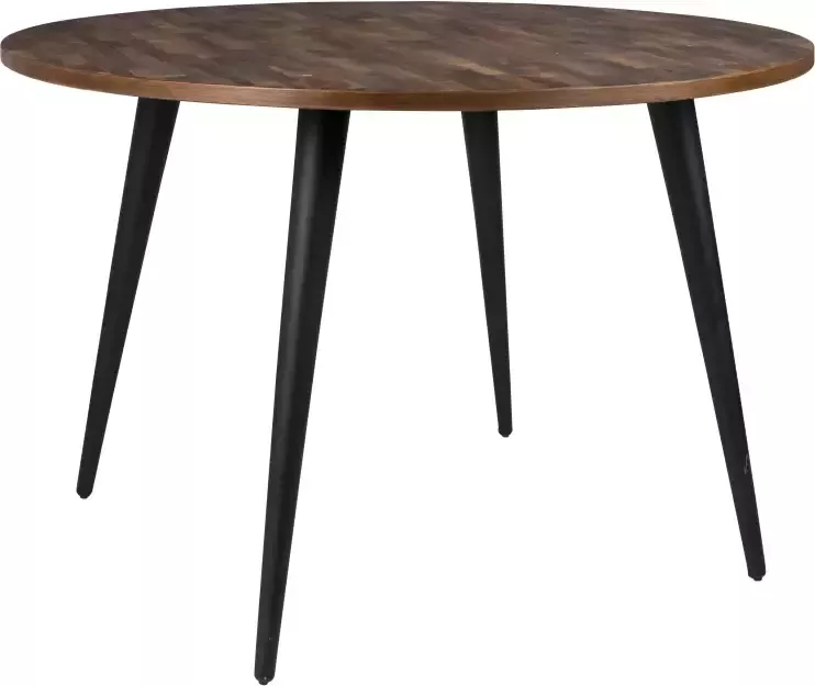 ZILT Industriële Ronde Eettafel Manny 110cm Hout