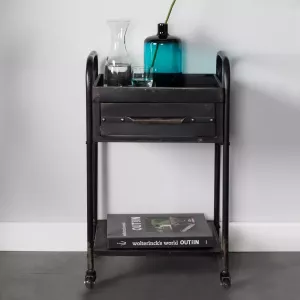 ZILT Industriële Trolley Wladimir vintage metaal zwart