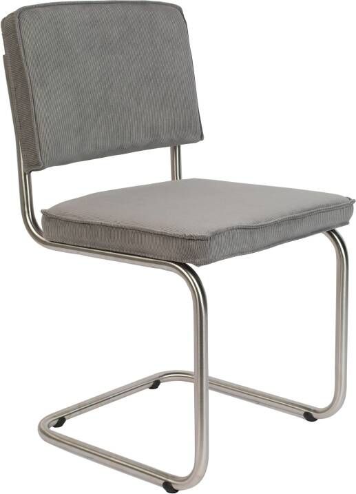Zuiver Eetkamerstoel Ridge Ribstof Brushed Lichtgrijs