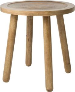 Zuiver Ronde Bijzettafel Dendron Mangohout Bruin