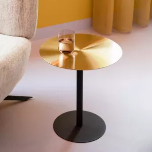 Zuiver Ronde Bijzettafel Snow Staal 40cm