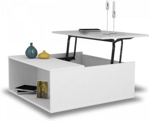 Ameubelment Vierkante salontafel Spirit 90x90 cm in hoogglans wit