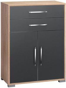 Bermeo Commode Jones Sonoma eiken met hoogglans grijs