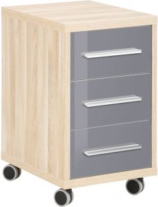 Bermeo Ladeblok Banco 68 cm hoog Eiken met Grijs