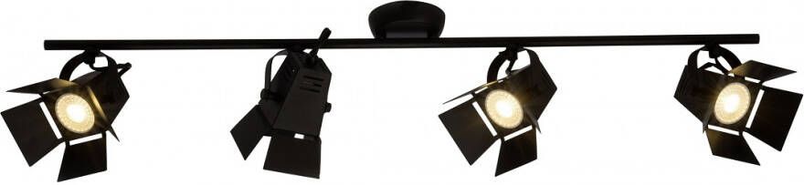 Brilliant Plafondlamp Move 4xGU10 max 5Watt in mat zwart