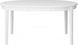 DS Style Uitschuifbare ronde eettafel Venice 120 tot 160 cm breed in wit