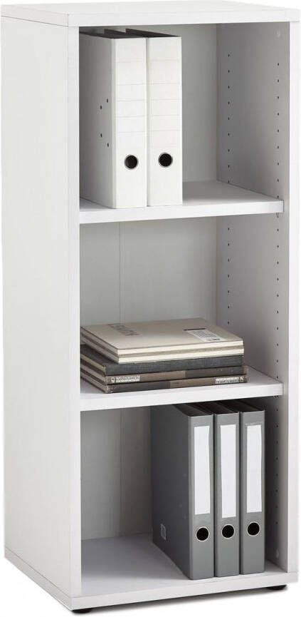 FD Furniture Boekenkast Calvia Small van 111 cm hoog wit