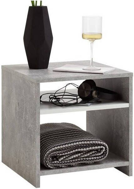 FD Furniture Nachtkastje Lund 40 cm hoog in grijs beton