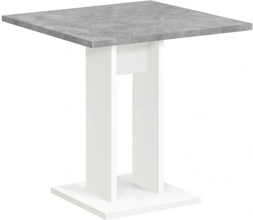 FD Furniture Vierkante eettafel Bandol 70 cm breed in grijs beton