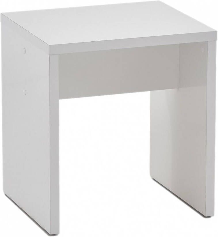FD Furniture Zitkrukje Schminki 44 cm hoog in wit