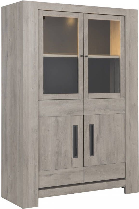 Gamillo Furniture Buffetkast Boston Large van 181 cm hoog in licht grijs eiken online kopen