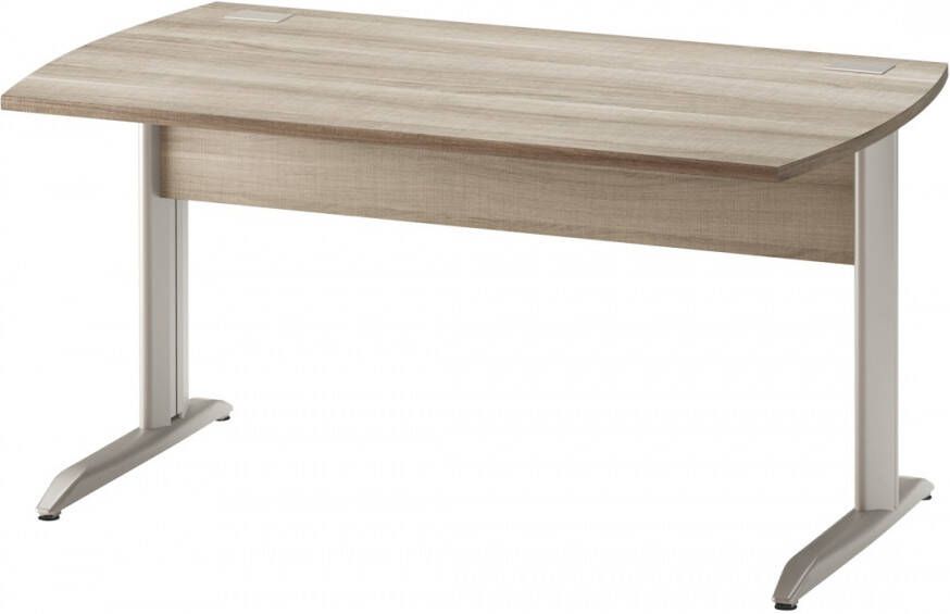 Gamillo Furniture Bureau Jazz plus 140 cm breed in grijs eiken
